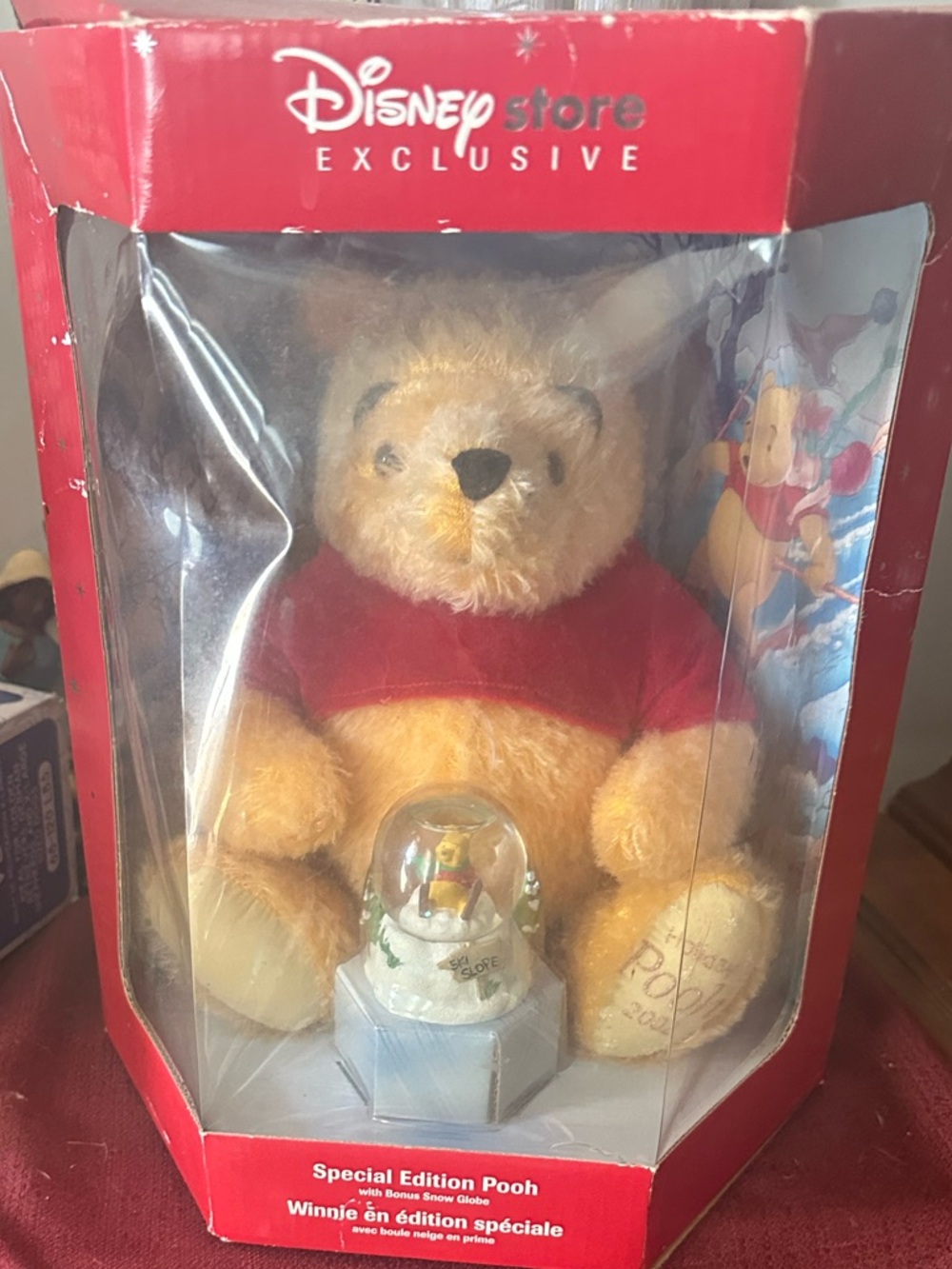 Disney Winnie the Pooh limited edition Plush in Yellow and Red